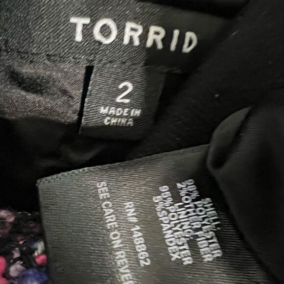 Torrid‎ tweed cropped up jacket plus size 2x pink multicolor long sleeve - Picture 5 of 6